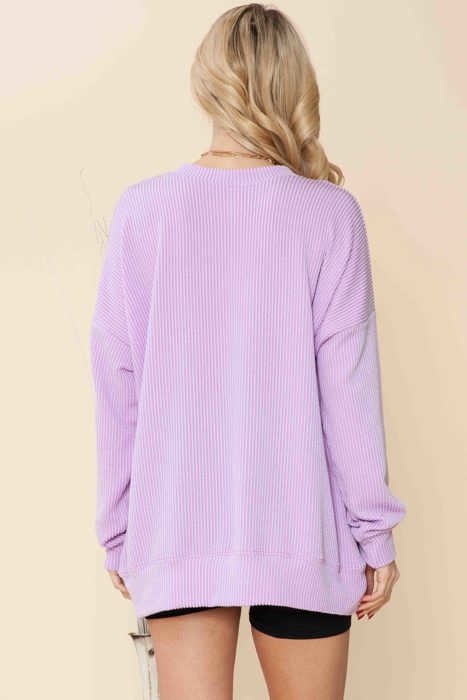 WAVE RIB OVERSIZED SWEATSHIRT