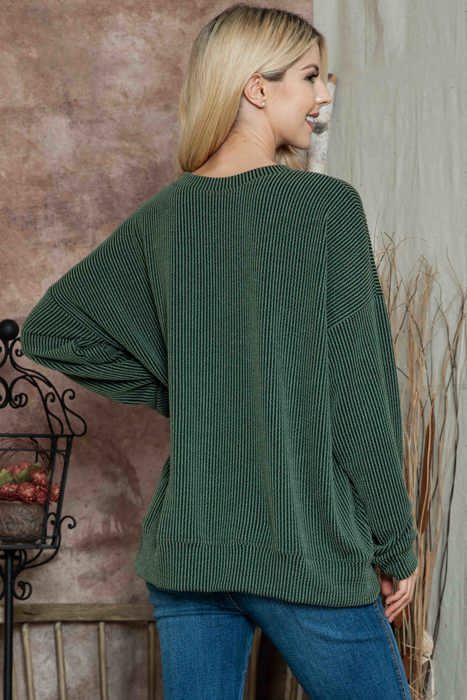 WAVE RIB OVERSIZED SWEATSHIRT