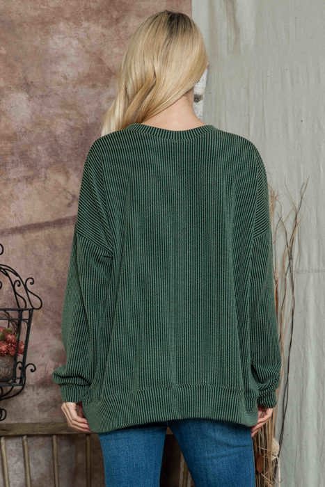 WAVE RIB OVERSIZED SWEATSHIRT