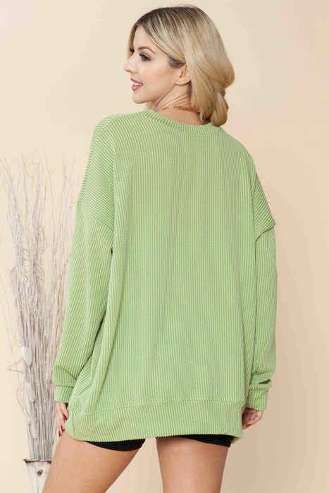 WAVE RIB OVERSIZED SWEATSHIRT