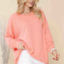 S-M SALMON WAVE RIB OVERSIZED SWEATSHIRT