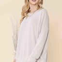 S-M SAND WAVE RIB OVERSIZED SWEATSHIRT