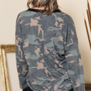XL CAMO V-NECK CAMOUFLAGE TUNIC TOP