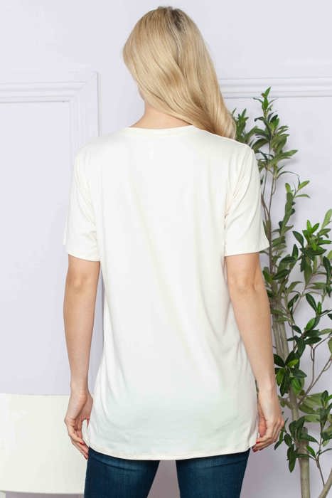 SUPER SOFT BASIC SOLID SHORT SLEEVE TOP