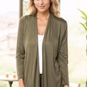 Medium ROSE/MAGENTA/OLIVE Long Sleeve Cardigan for Women Open Front Dressy (Multi Colors Office Cardigan)