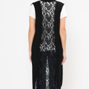 Medium BLACK HI-LOW BACK LACE DETAIL VEST