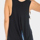 XL BLACK TANK TOP WITH BACK KNOT