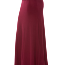 Medium BURGUNDY SOLID MAXI SKIRT