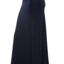 Large NAVY SOLID MAXI SKIRT