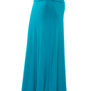 Small TURQUOISE SOLID MAXI SKIRT