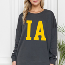 L-XL CHARCOAL CUSTOM SOLID FLEECE OVERSIZED SWEATSHIRT