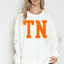L-XL IVORY CUSTOM SOLID FLEECE OVERSIZED SWEATSHIRT