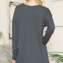 Small CHARCOAL THERMAL LONG SLEEVE TUNIC TOP