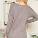 Small TAUPE THERMAL LONG SLEEVE TUNIC TOP