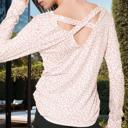 XL PINK ANIMAL PRINT BACK CRISSCROSS TUNIC TOP