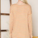 Medium MUSTARD STRIPE LONG SLEEVE TUNIC TOP