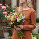 XL RUST KNIT LONG SLEEVE TUNIC TOP