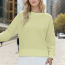 Large LIME WAFFLE LONG SLEEVE CROP TOP