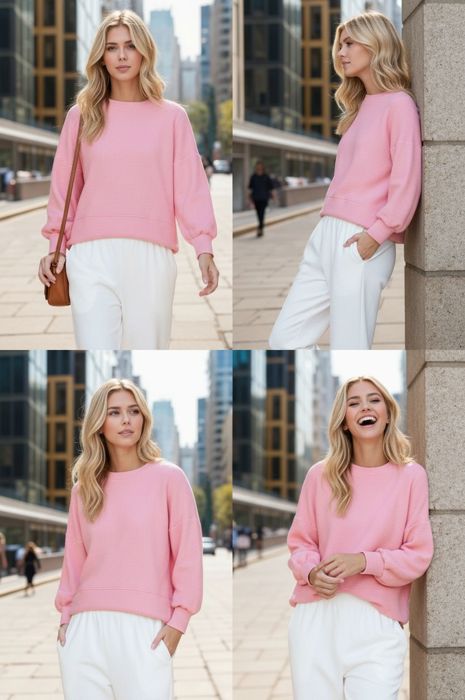 WAFFLE LONG SLEEVE CROP TOP