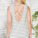 Medium OLIVE TANK TOP WITH OPEN CROSS BACK DETAIL