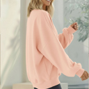 L-XL PEACH PASTEL TONE SOFT SCUBA SWEATSHIRT