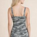 Large GREY ARMY RIB TANK TOP