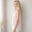 Small BLUSH SLEEVELESS TANK TOP WITH RUCHED CHEST AND TUNIC LENGTH