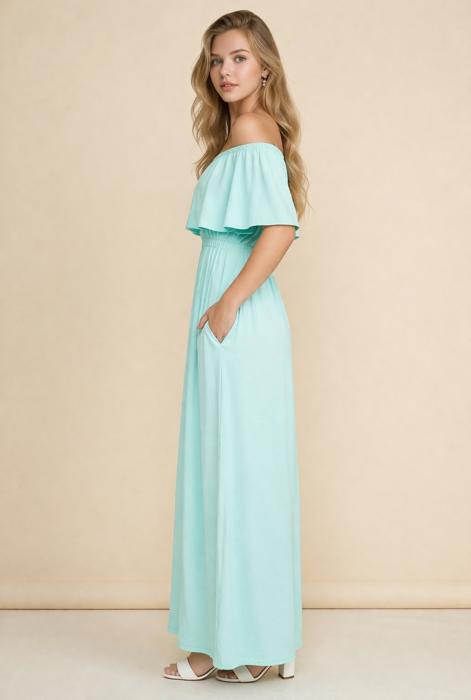 OFF SHOULDER DRESS WITH POCKET