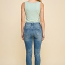 Medium SAGE BASIC TANK TOP WITH CHEST SNAP BUTTON