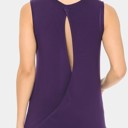Medium PLUM SLEEVELESS TOP WITH BACK KEYHOLE