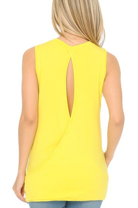 SLEEVELESS TOP WITH BACK KEYHOLE
