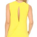 Large YELLOW SLEEVELESS TOP WITH BACK KEYHOLE