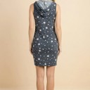 Small NAVY STAR HOODIE SLEEVELESS DRESS