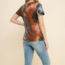 Small RUST CHEST CRISS CROSS TIE DYE TOP