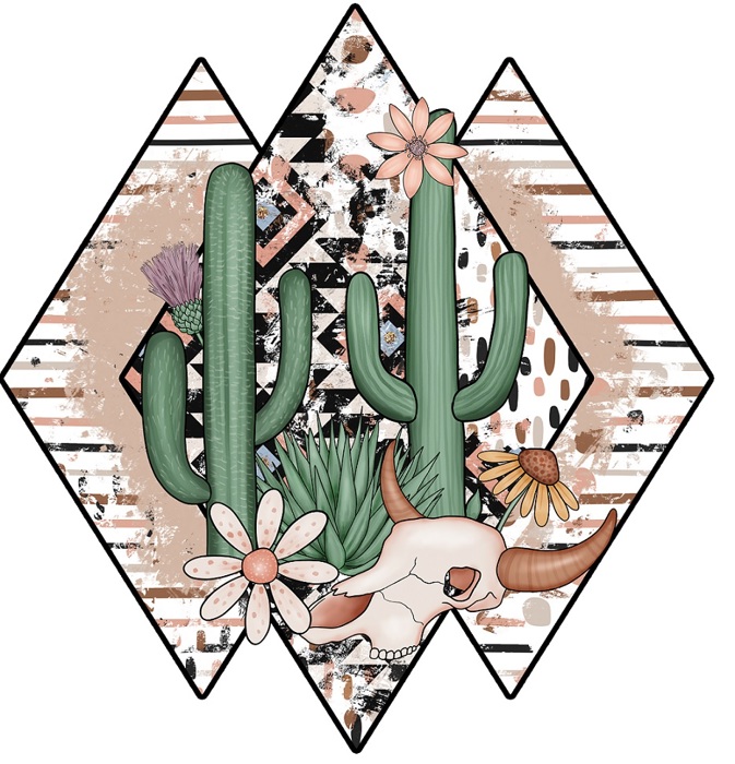 BASIC WHITE T-SHIRT WITH CACTUS PRINT