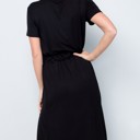 Small SHORT SLEEVE MIDI DRESS WITH SIDE SLIT