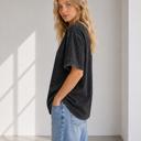 Large BLACK MINERAL WASHED HEAVY WEIGHT T-SHIRT