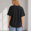 Large BLACK MINERAL WASHED HEAVY WEIGHT T-SHIRT
