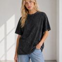 XL BLACK MINERAL WASHED HEAVY WEIGHT T-SHIRT