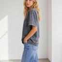 Small GREY MINERAL WASHED HEAVY WEIGHT T-SHIRT