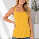 Medium MUSTARD Everyday Square Neck Longline Cami Tank