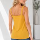 Large MUSTARD Everyday Square Neck Longline Cami Tank