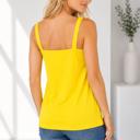 Large YELLOW Everyday Square Neck Longline Cami Tank