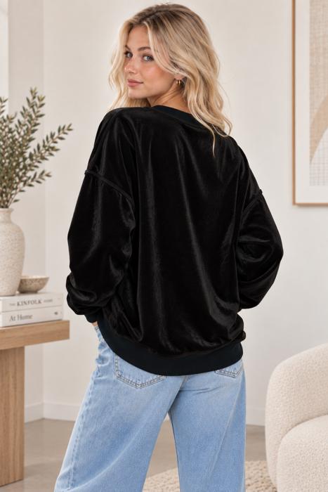 OVERSIZED PLUSH SWEATSHIRT