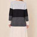 Medium GREY COLOR BLOCK LONG CARDIGAN