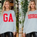 S-M HEATHER GREY CUSTOM SOLID FLEECE OVERSIZED SWEATSHIRT