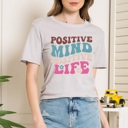 Small DUSTY WASHED GARMENT TOP WITH POSITIVE MIND PRINT