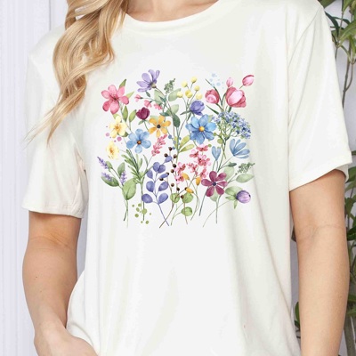 WASHED GARMENT TOP WITH POSITIVE MIND PRINT