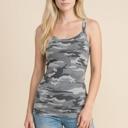 Small GREY ARMY RIB TANK TOP