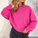 S-M FUCHSIA PASTEL TONE SOFT SCUBA SWEATSHIRT